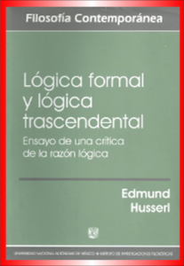 Lógica formal e transcendental Fenomenologia